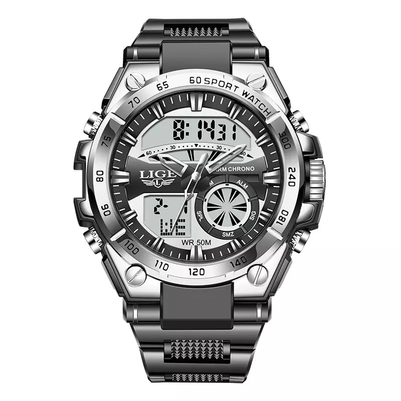 Relógio Masculino Digital Pulseira de Silicone 8971